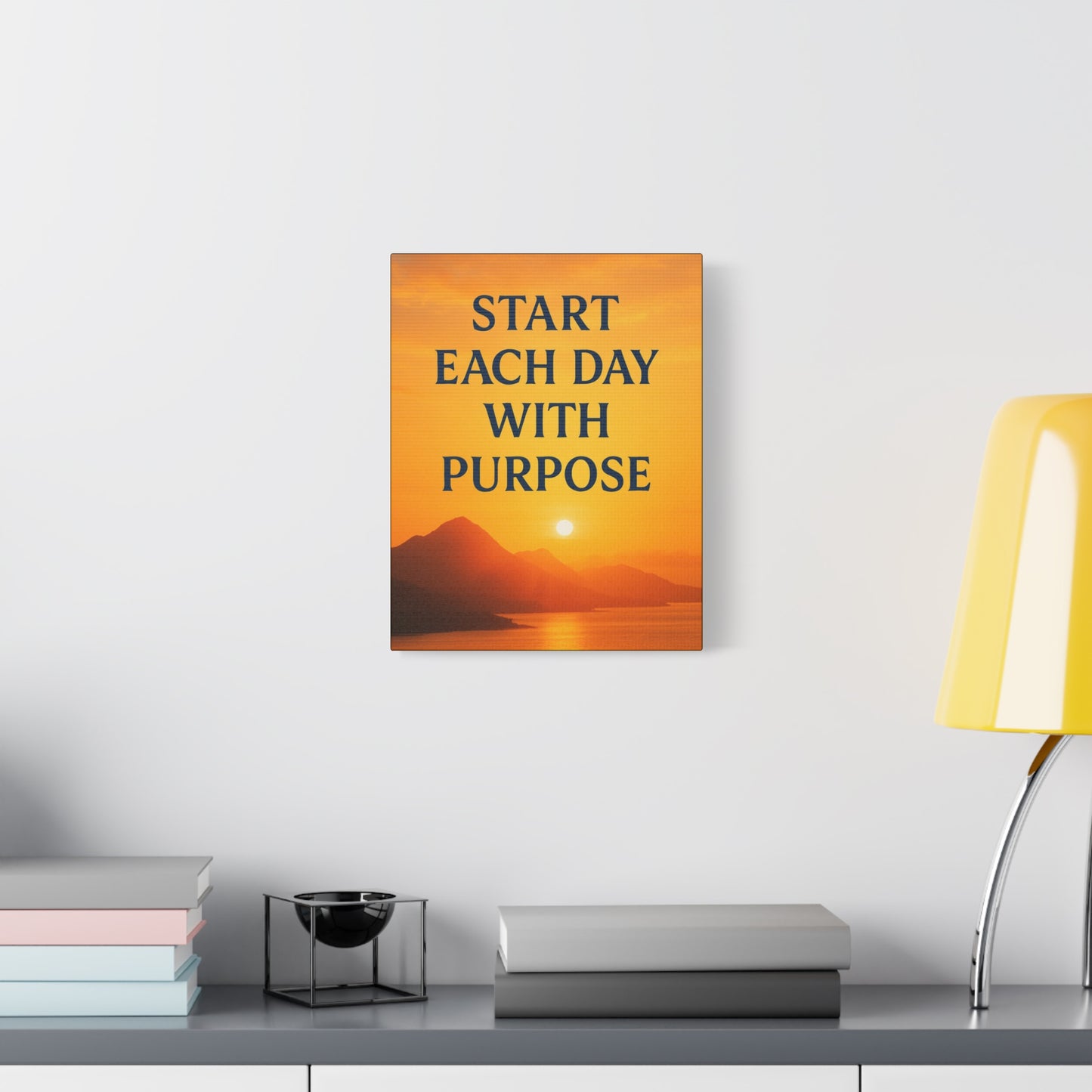 Motivational Wall Canvas "Start each day with purpose."