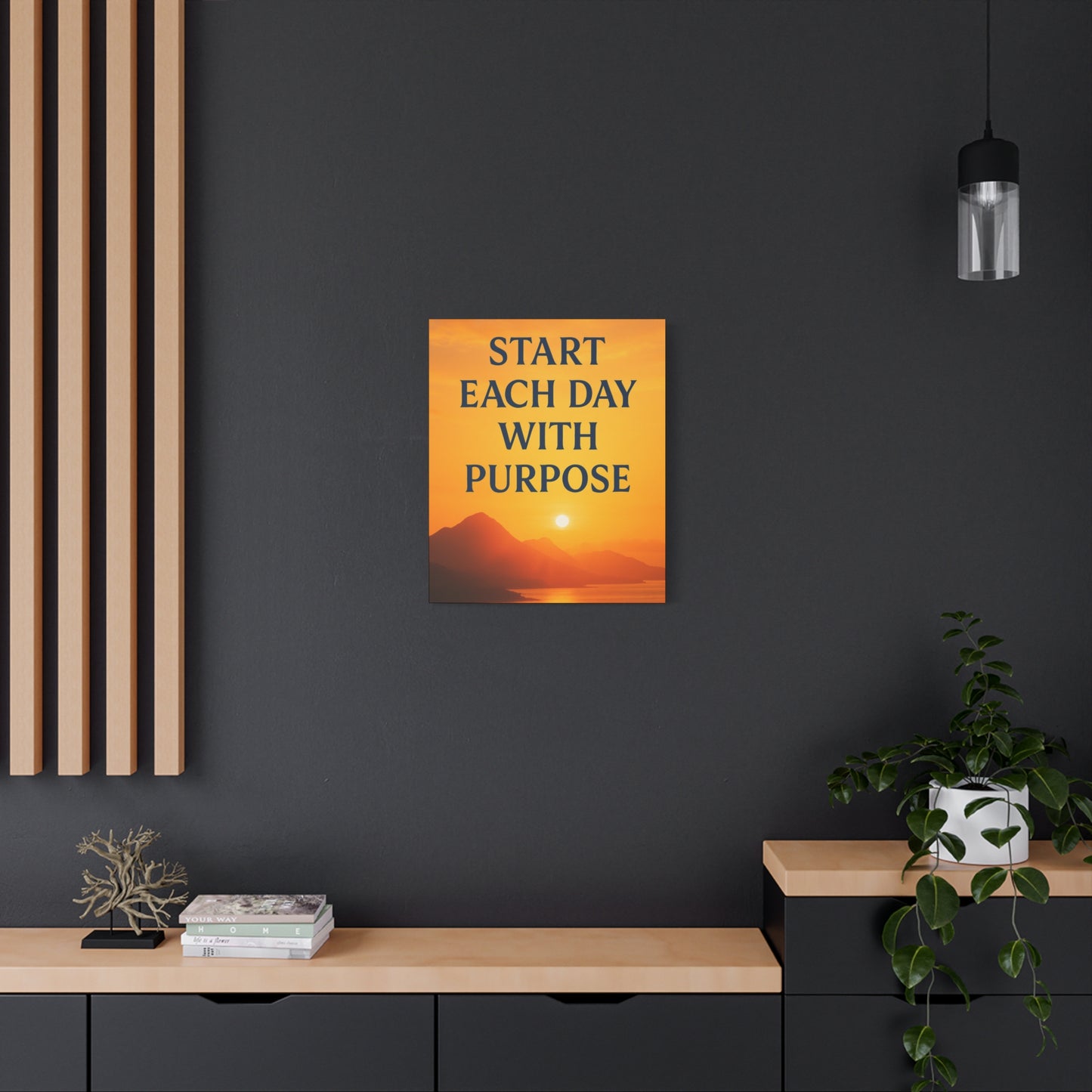 Motivational Wall Canvas "Start each day with purpose."
