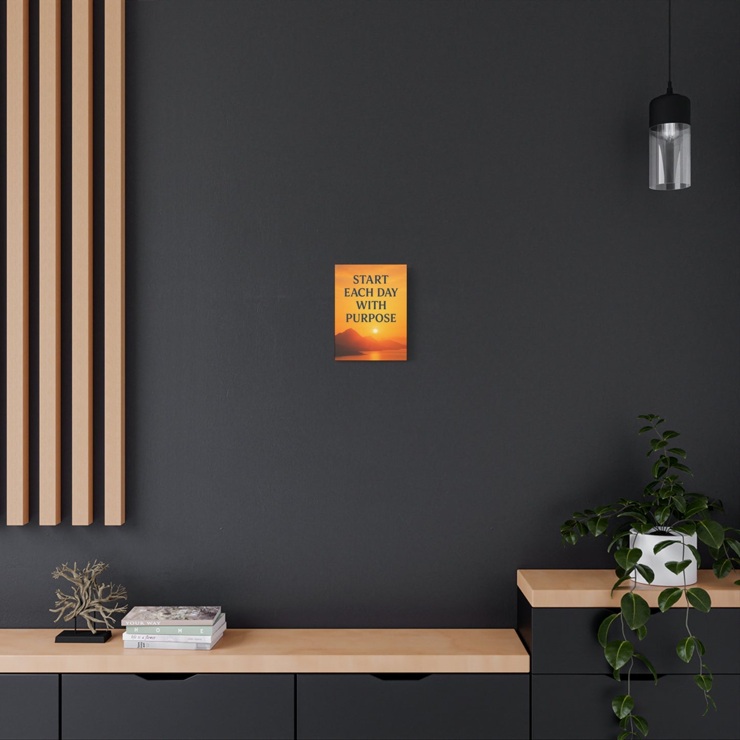 Motivational Wall Canvas "Start each day with purpose."