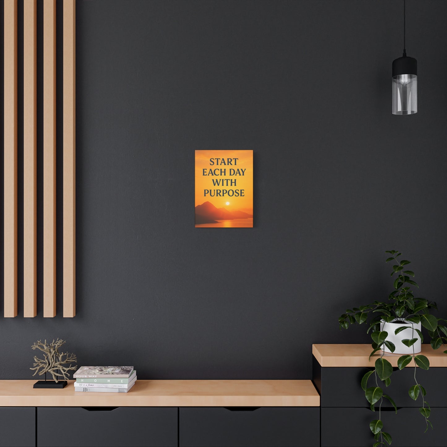 Motivational Wall Canvas "Start each day with purpose."