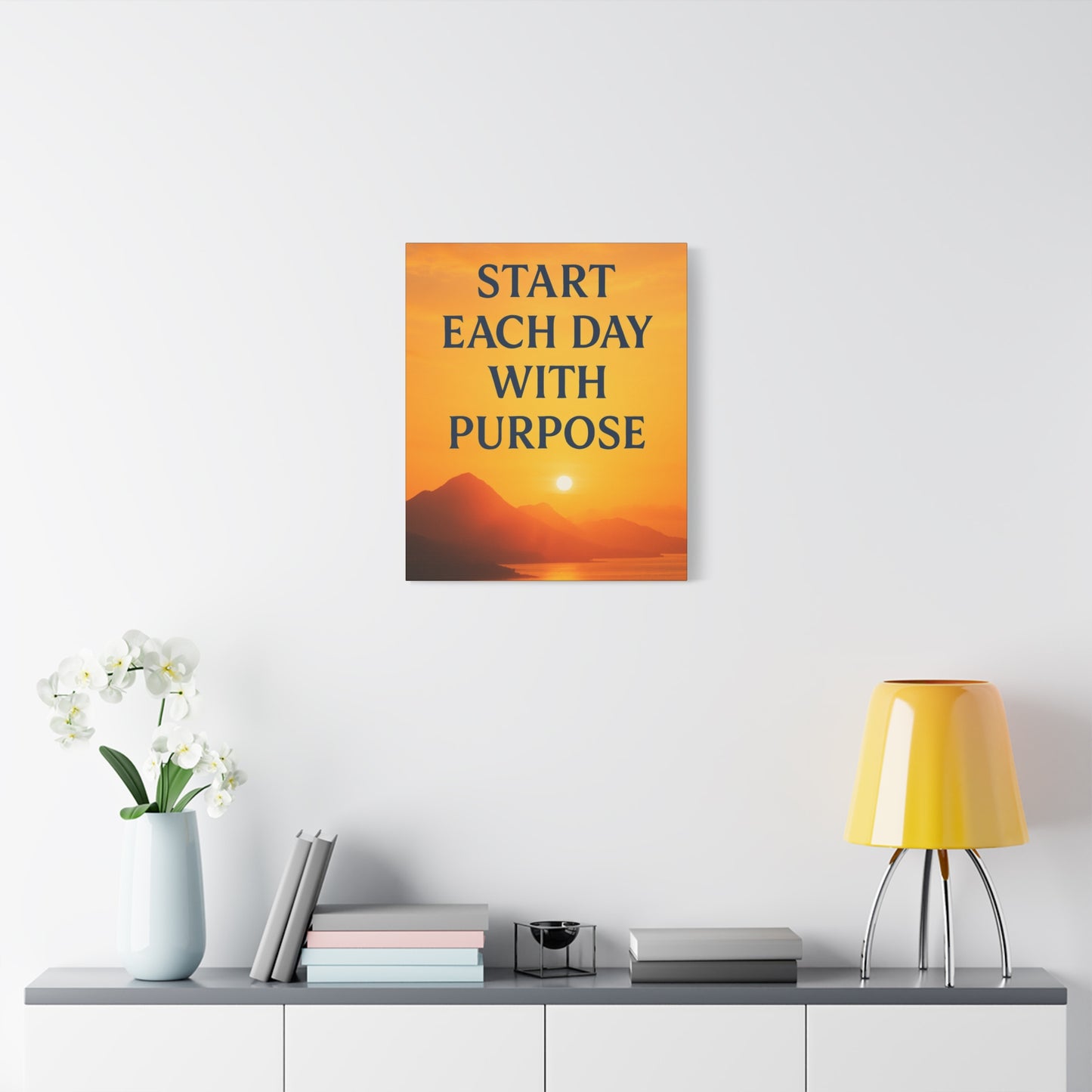 Motivational Wall Canvas "Start each day with purpose."