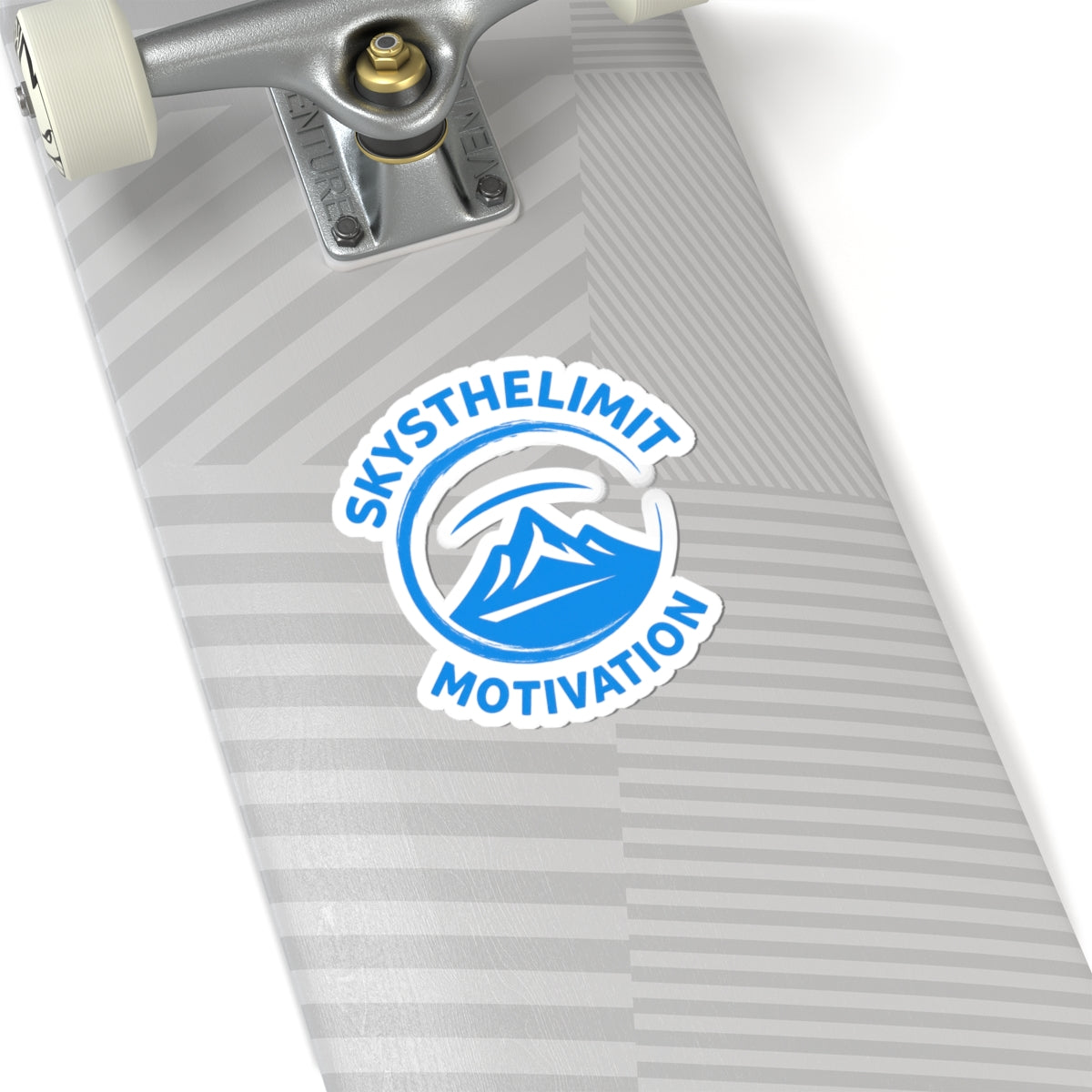 Motivation Mountain Sticker — "SkysTheLimit" Inspirational Kiss-Cut Decal