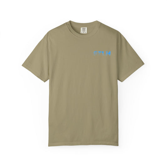 Garment-Dyed T-shirt with 'Open Mind for a Different View' Design