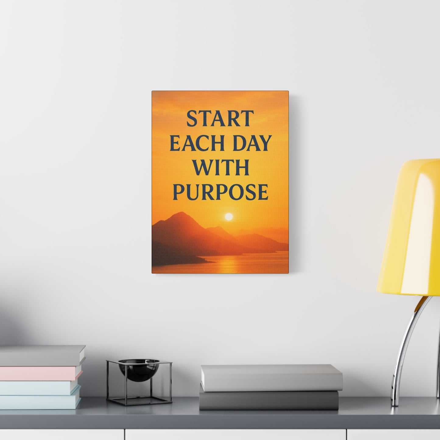 Motivational Wall Canvas "Start each day with purpose."