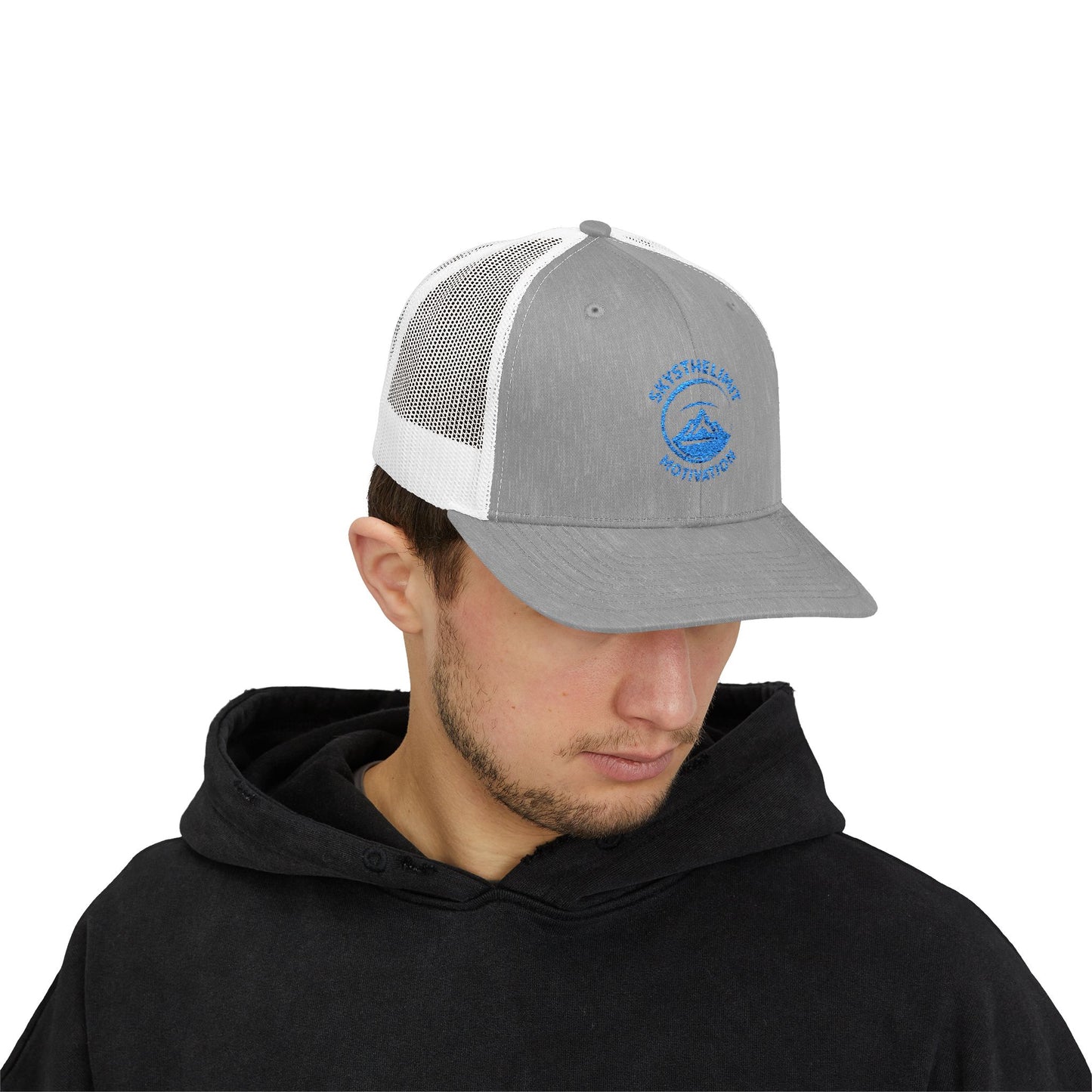 Embroidered Trucker Cap - Stay the Path Motivation Design
