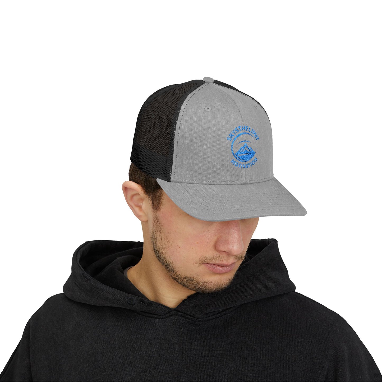 Embroidered Trucker Cap - Stay the Path Motivation Design