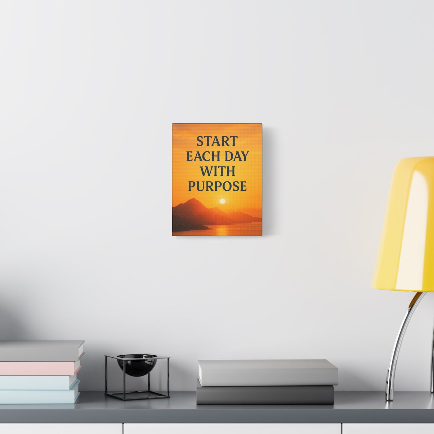 Motivational Wall Canvas "Start each day with purpose."