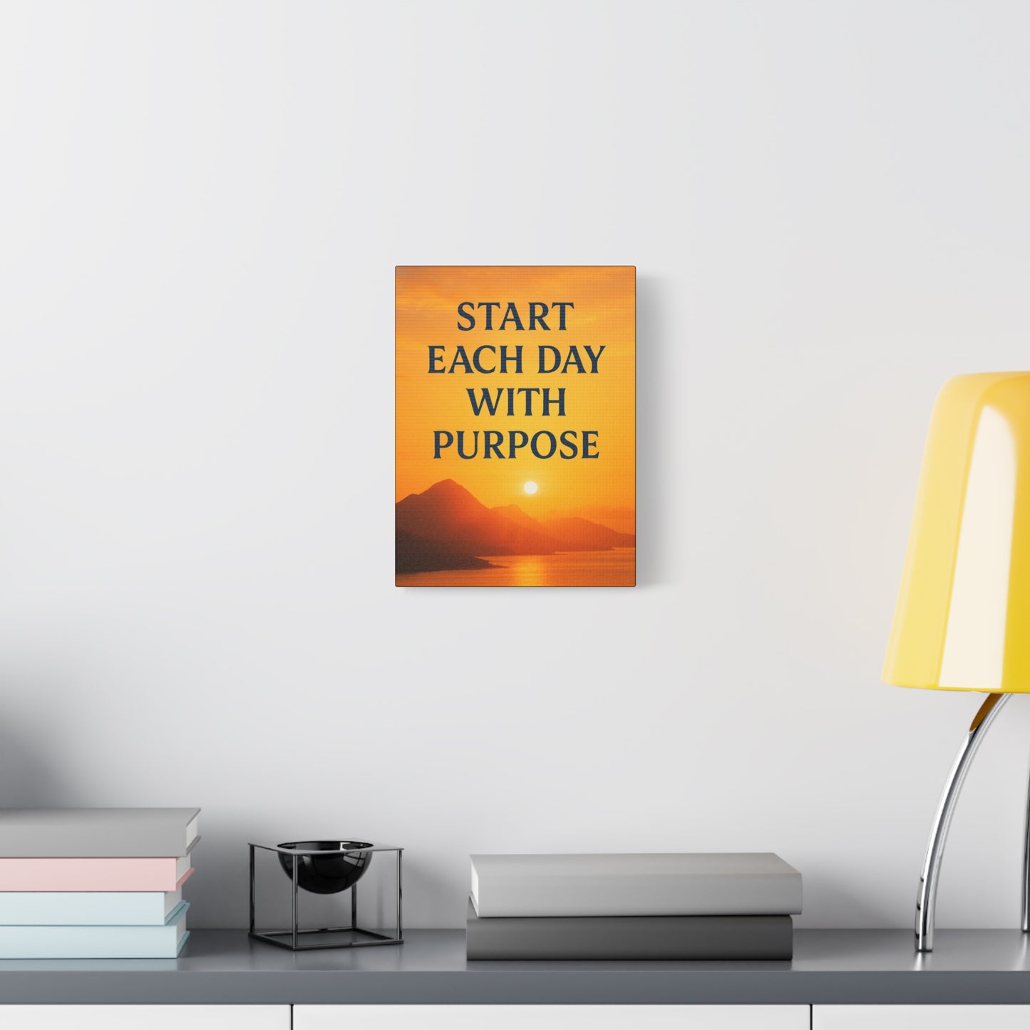 Motivational Wall Canvas "Start each day with purpose."