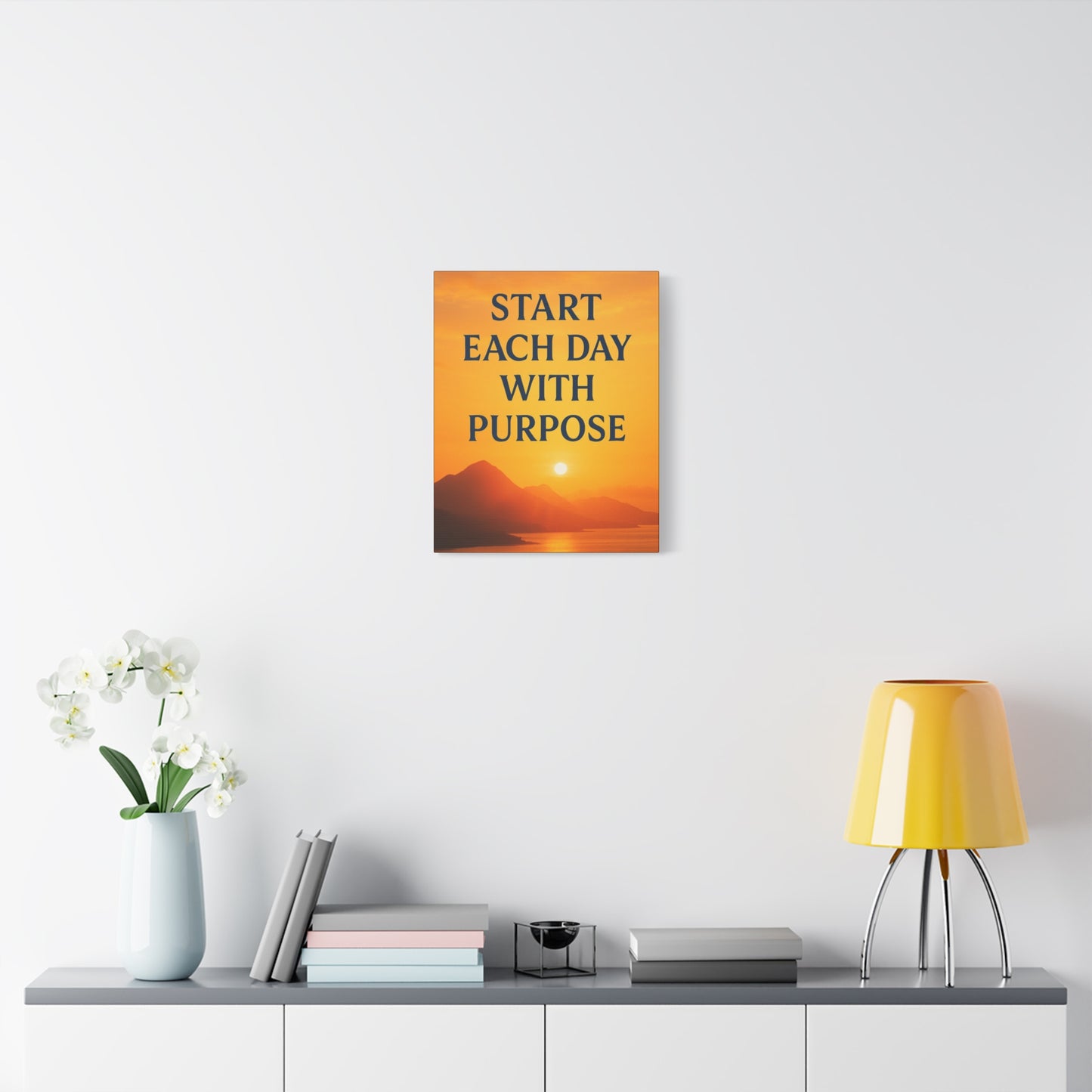 Motivational Wall Canvas "Start each day with purpose."