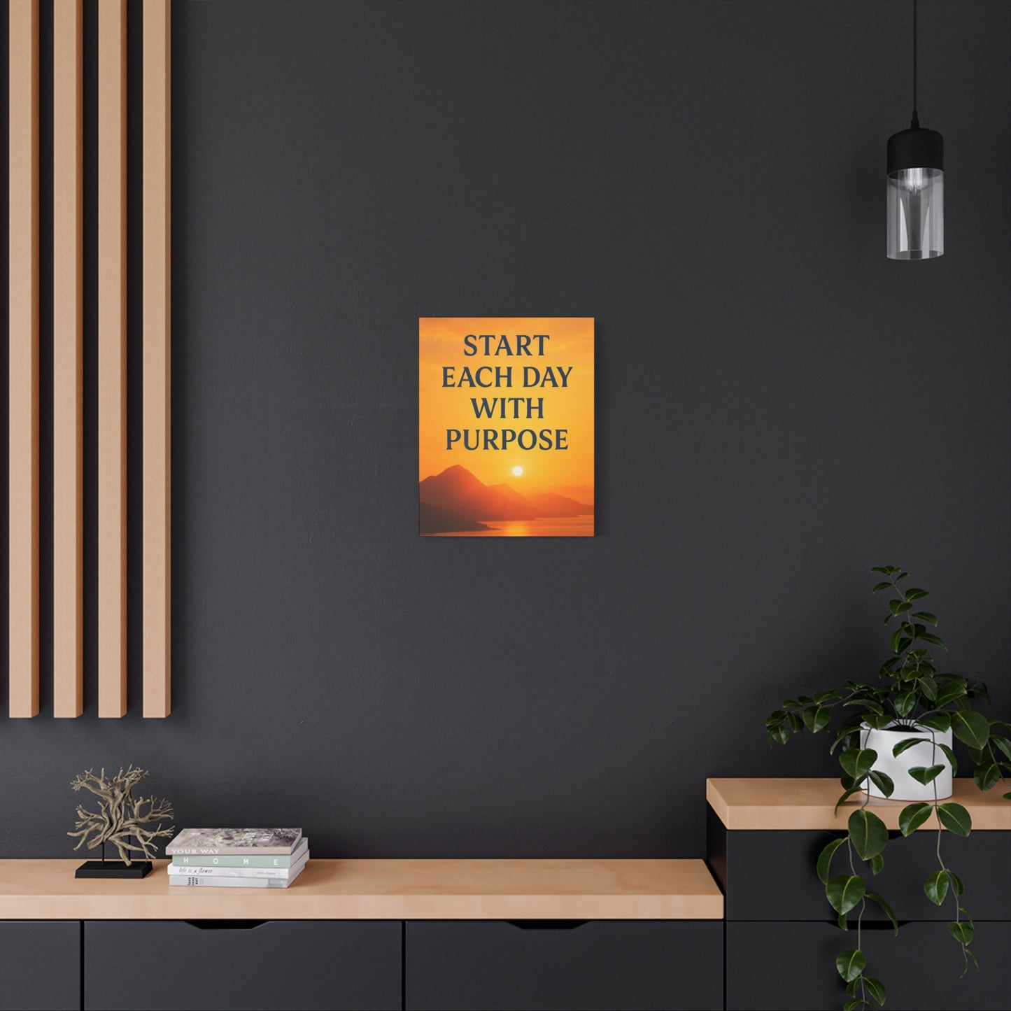 Motivational Wall Canvas "Start each day with purpose."