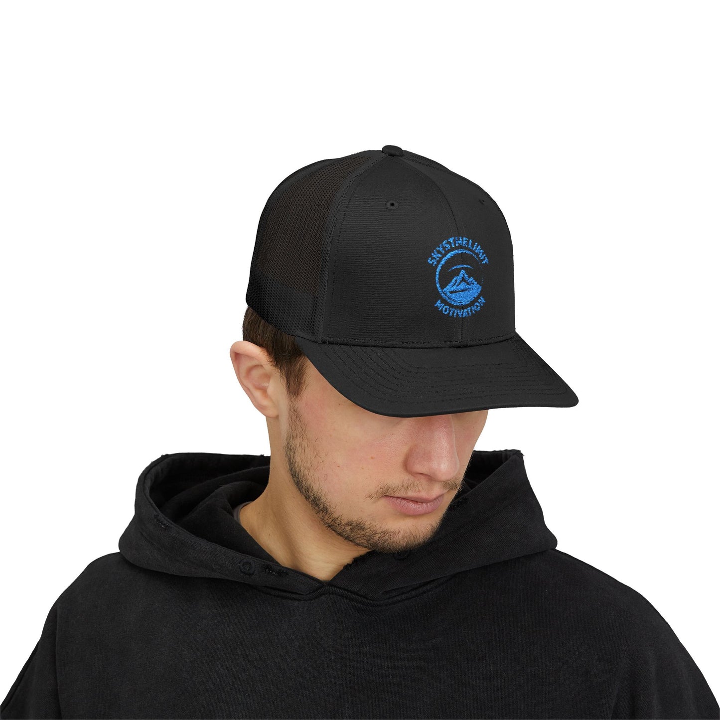 Embroidered Trucker Cap - Stay the Path Motivation Design